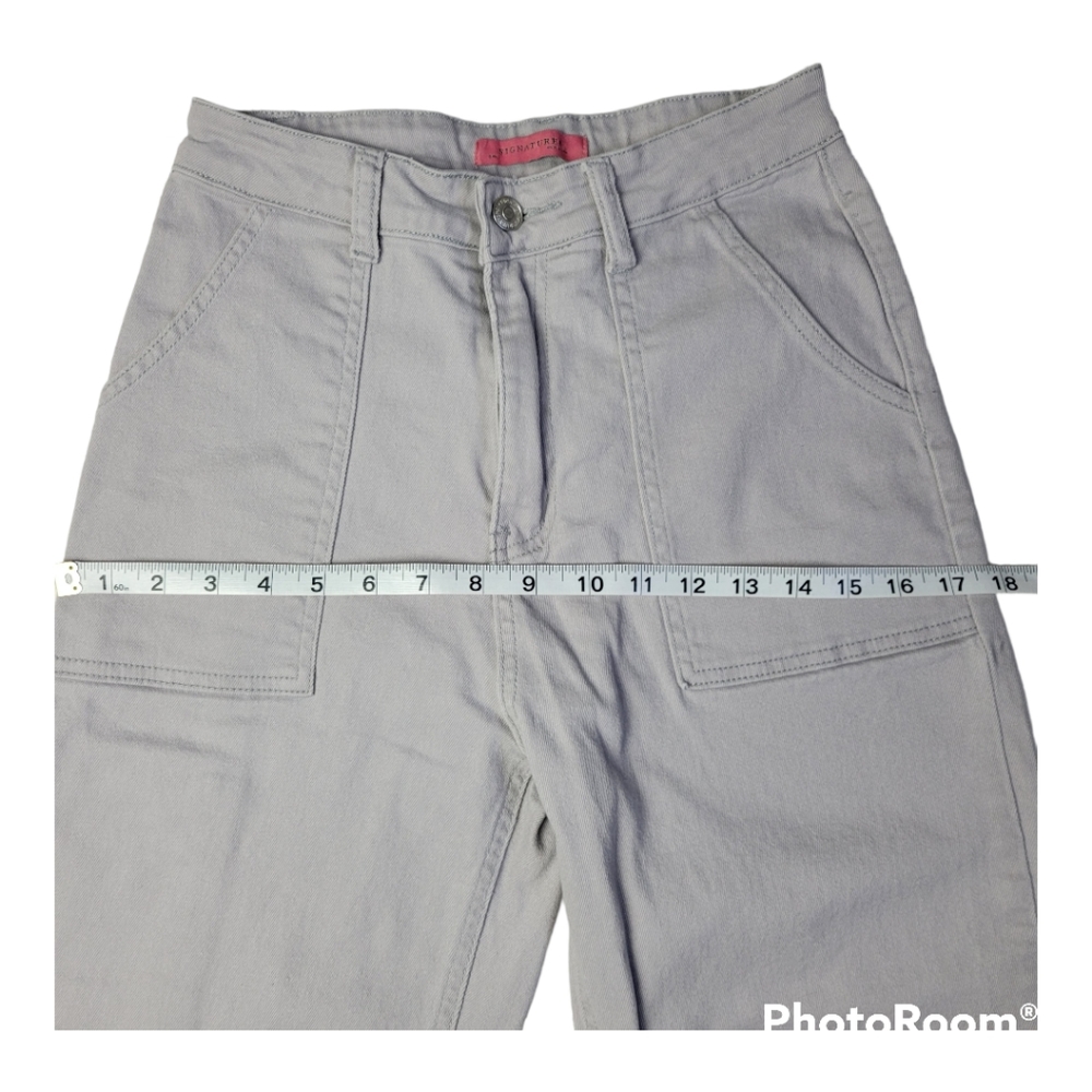 Signature 8 | Womens Wide Leg Crop Denim Pants - Picture 5 of 12